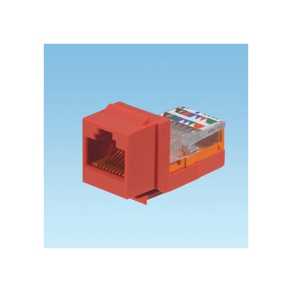 Panduit Cat 5E Leadframe Jack Module - Red NK5E88MRDY - main